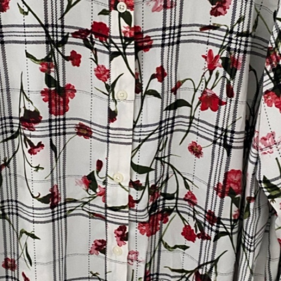 Rachel Roy Collection Plus Size Long Sleeve Floral Blouse Career NWT Size 16W - Picture 5 of 9